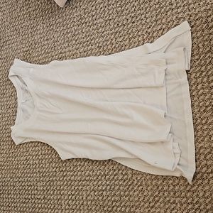 Beyond yoga crew neck sweater tank side vents white xs